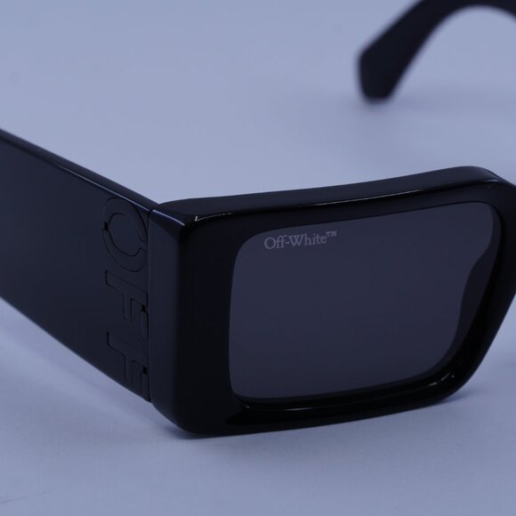 Off-White OERI097 MILANO 1007 Rectangle Sunglasses – Black/Grey - Picture 4 of 10